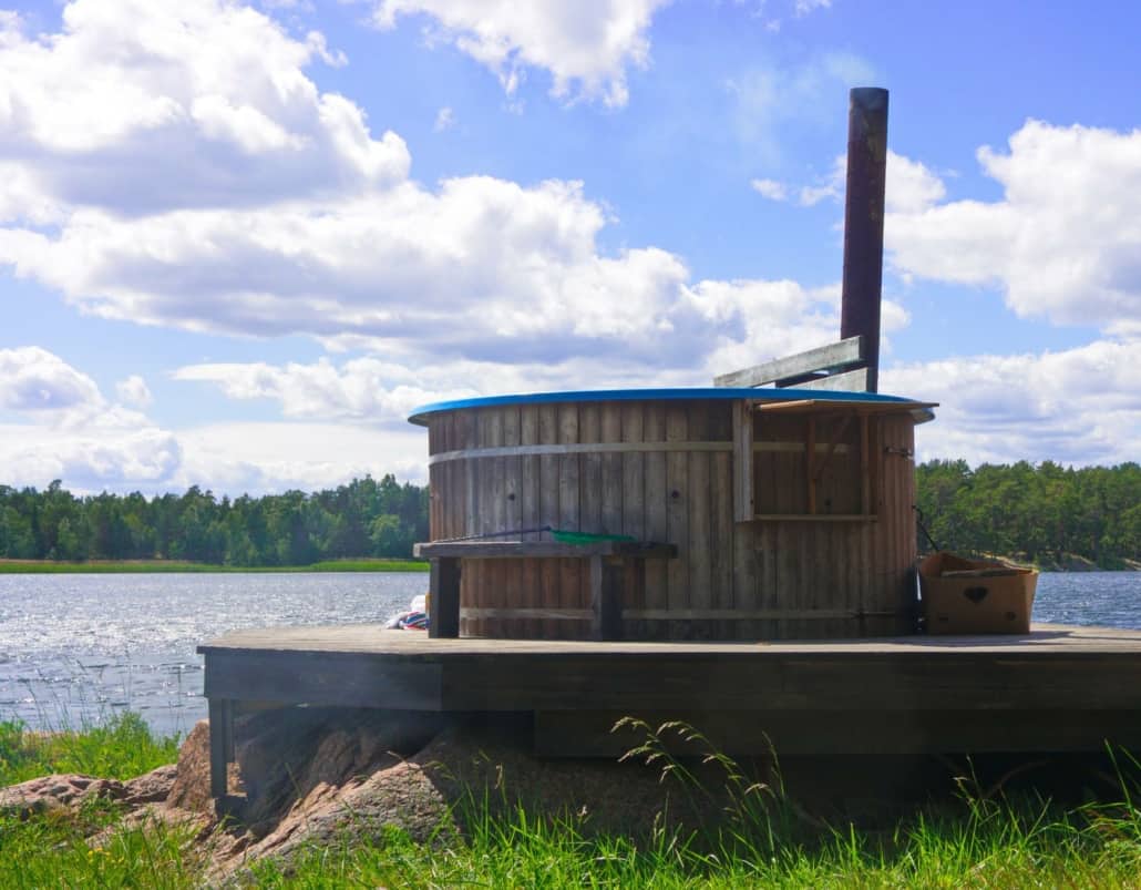 vildmarksbad af høj kvalitet ved vandet